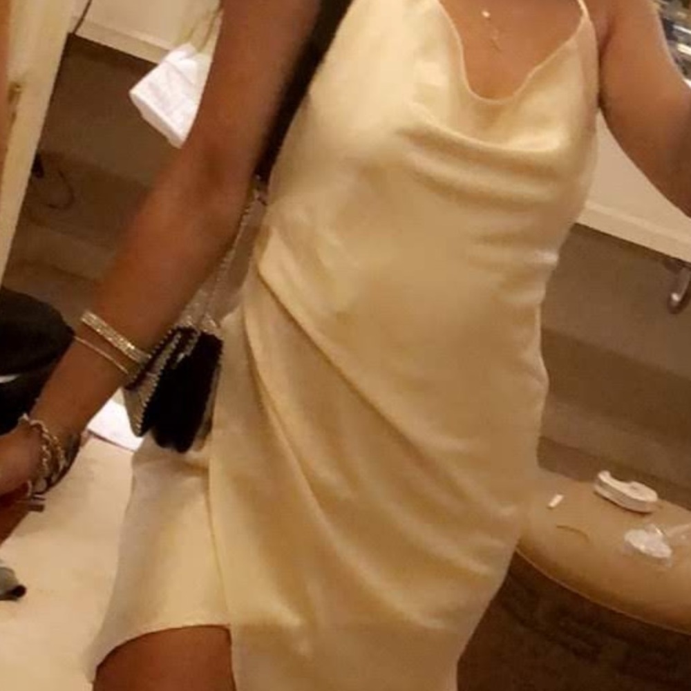 Selfie Champagne Slip Dress
